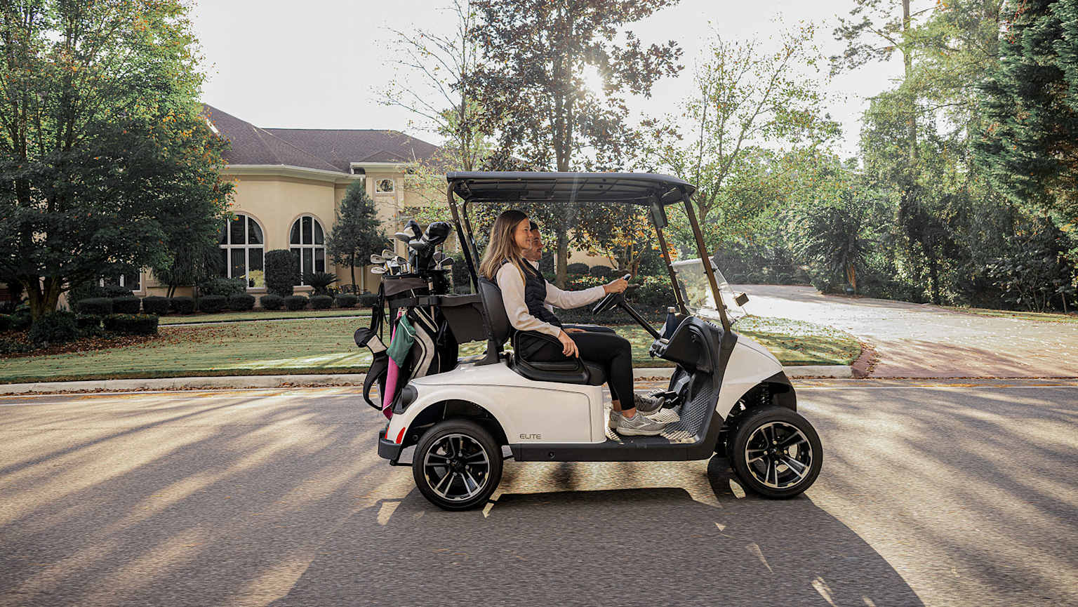 Resort fleet cart with bags ready for play