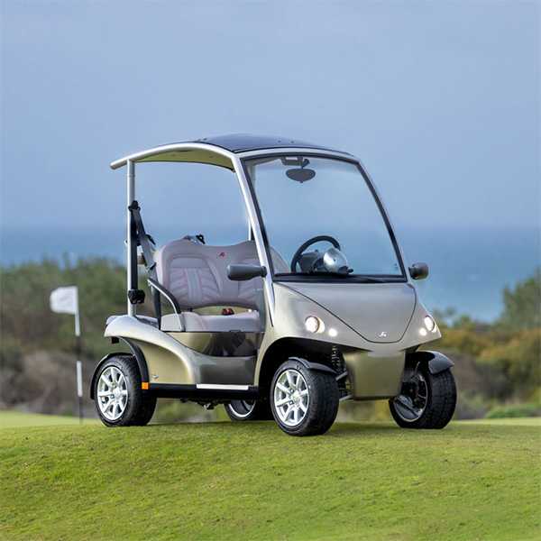 Luxury golf cart at a resort course